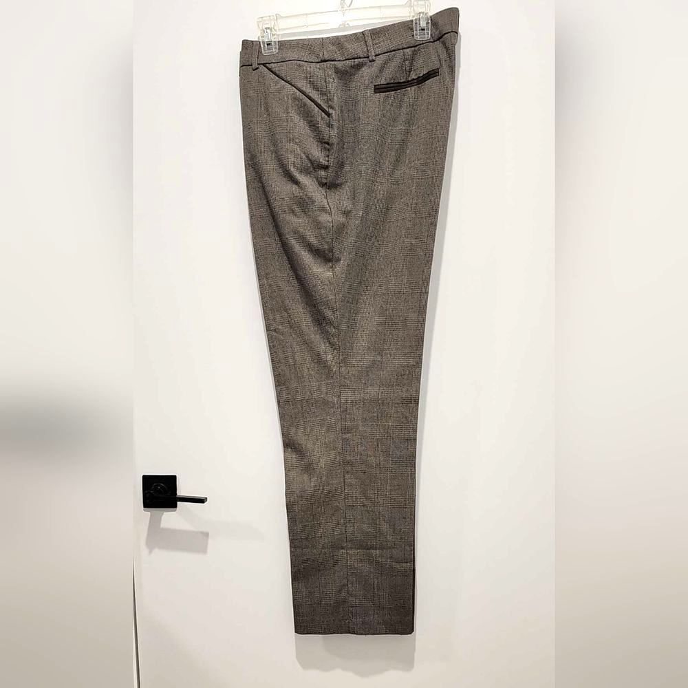 Dalia Collection Gray Plaid Women's Trousers Size - 16W